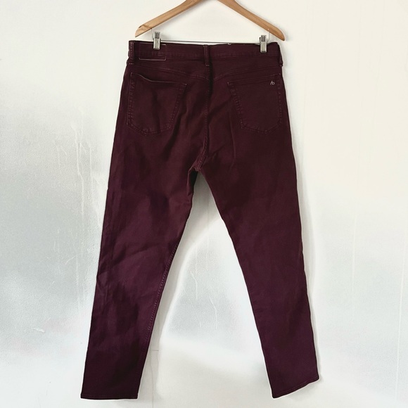 Rag & Bone Fit 2 Slim Dark Red Men Jeans - Picture 7 of 13